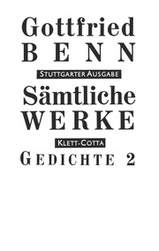 Sämtliche Werke - Stuttgarter Ausgabe. Bd. 2 - Gedichte 2 (Sämtliche Werke - Stuttgarter Ausgabe, Bd. 2) - Cover