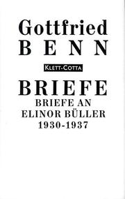 Briefe an Elinor Büller-Klinkowström 1930-1937 (Briefe) - Cover