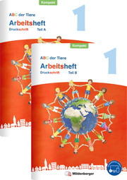 ABC der Tiere 1 Neubearbeitung - Arbeitsheft Druckschrift Kompakt, Teil A und B - Cover