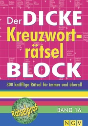 Der dicke Kreuzworträtsel-Block 16