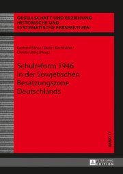 Schulreform 1946 in der Sowjetischen Besatzungszone Deutschlands - Cover
