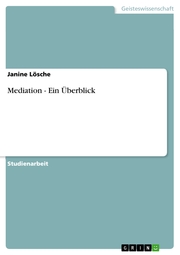 Mediation - Ein Überblick - Cover