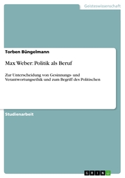 Max Weber: Politik als Beruf - Cover