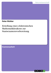 Erstellung eines elektronischen Mathematiklexikons zur Staatsexamensvorbereitung - Cover