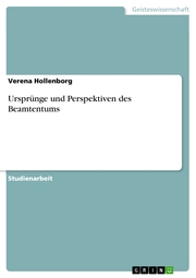 Ursprünge und Perspektiven des Beamtentums - Cover
