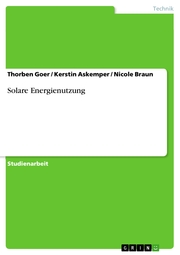 Solare Energienutzung - Cover