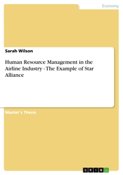 Human Resource Management in the Airline Industry - The Example of Star Alliance - Cover