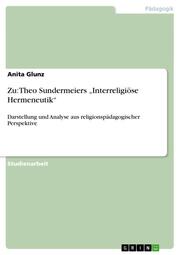Zu: Theo Sundermeiers 'Interreligiöse Hermeneutik'