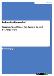 German Word Order Set Against English SVO Structure - Cover
