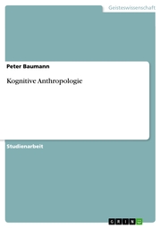 Kognitive Anthropologie - Cover