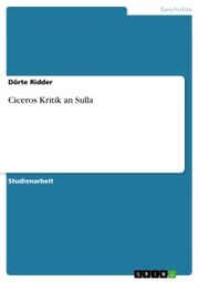Ciceros Kritik an Sulla - Cover