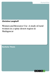 Women and Resource Use - A study of rural women in a spiny desert region in Madagascar - Cover