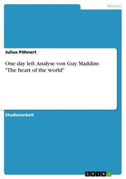 One day left. Analyse von Guy Maddins 'The heart of the world'