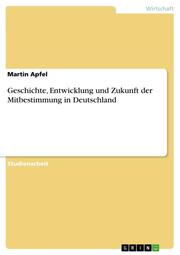 Geschichte, Entwicklung und Zukunft der Mitbestimmung in Deutschland - Cover