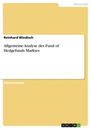 Allgemeine Analyse des Fund of Hedgefunds Marktes - Cover