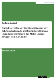 Subjektzerfall in der Großstadtliteratur der Jahrhundertwende am Beispiel des Romans 'Die Aufzeichnungen des Malte Laurids Brigge' von R. M. Rilke