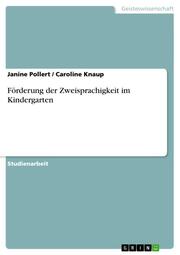 Förderung der Zweisprachigkeit im Kindergarten - Cover