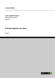 A Protest against Law Taxes - Cover