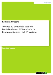 'Voyage au bout de la nuit' de Louis-Ferdinand Céline: étude de l'anticolonialisme et de l'exotisme - Cover
