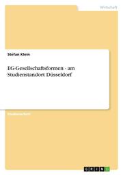 EG-Gesellschaftsformen - am Studienstandort Düsseldorf - Cover