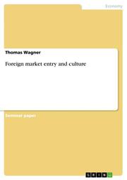 Foreign market entry and culture - Cover
