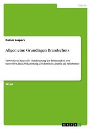 Allgemeine Grundlagen Brandschutz - Cover