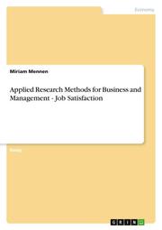 Applied Research Methods for Business and Management - Job Satisfaction - Cover