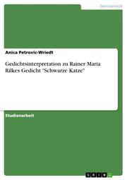 Gedichtsinterpretation zu Rainer Maria Rilkes Gedicht 'Schwarze Katze'