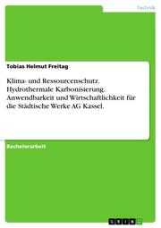 Klima- und Ressourcenschutz. Hydrothermale Karbonisierung. Anwendbarkeit und Wirtschaftlichkeit für die Städtische Werke AG Kassel.