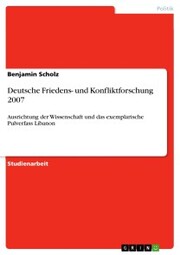 Deutsche Friedens- und Konfliktforschung 2007 - Cover