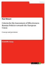 Criteria for the Assessment of Effectiveness Russian Policies towards the European Union - Cover