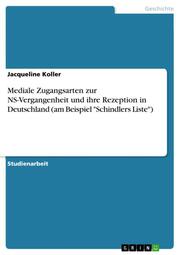 Mediale Zugangsarten zur NS-Vergangenheit und ihre Rezeption in Deutschland (am Beispiel 'Schindlers Liste')