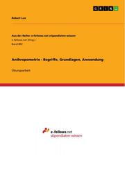 Anthropometrie - Begriffe, Grundlagen, Anwendung - Cover