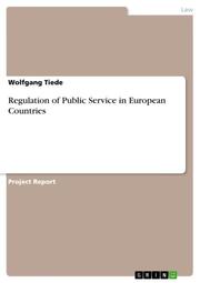 Regulation of Public Service in European Countries