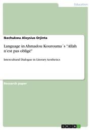 Language in Ahmadou Kourouma's 'Allah nest pas obligé'