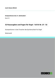52 Passacaglien und Fugen für Orgel - Teil B: Nr.27 - 52 - Cover