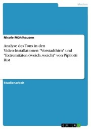Analyse des Tons in den Video-Installationen 'Vorstadthirn' und 'Extremitäten (weich, weich)' von Pipilotti Rist - Cover