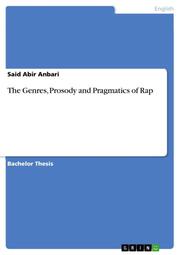 The Genres, Prosody and Pragmatics of Rap - Cover