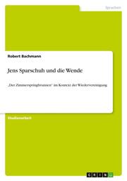 Jens Sparschuh und die Wende - Cover