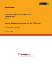 Decentralization in Indonesia and the Philippines - Cover