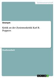 Kritik an der Zynismuskritik Karl R.Poppers
