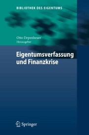Eigentumsverfassung und Finanzkrise - Cover