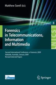 Forensics in Telecommunications, Information and Multimedia - Cover