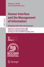 Human Interface and the Management of Information. Designing Information Environments - Cover
