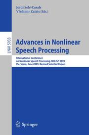 Advances in Nonlinear Speech Processing - Cover