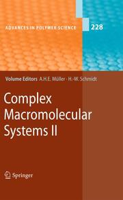 Complex Macromolecular Systems II - Cover