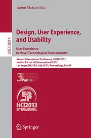 Design, User Experience, and Usability: User Experience in Novel Technological Environments - Cover