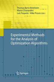 Experimental Methods for the Analysis of Optimization Algorithms - Cover