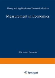 Measurement in Economics - Cover