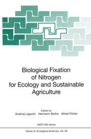Biological Fixation of Nitrogen for Ecology and Sustainable Agriculture - Cover